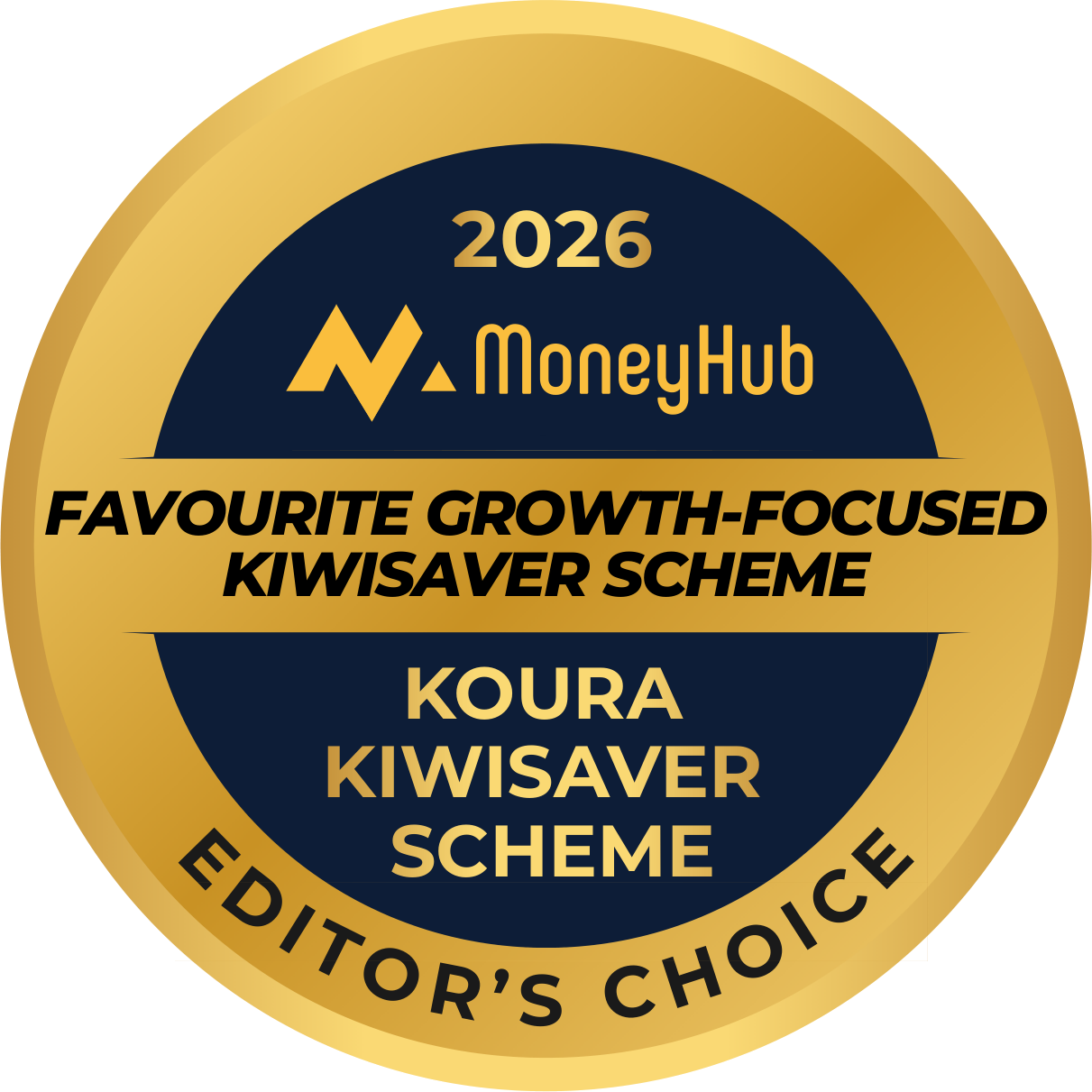 MoneyHub 2026 Editor's Choice &mdash; Favourite Growth-Focused KiwiSaver Scheme, Kōura KiwiSaver Scheme